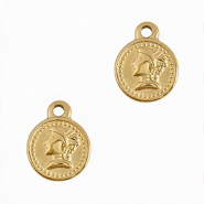 Colgantes acero inox moneda Dorado