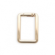 Fornituras llavero mosquet&oacute;n rectangular Dorado