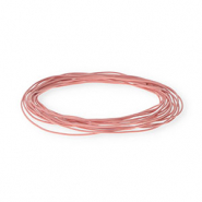 Cordón cuero DQ redondo 1mm_x000D_ Rosa claro