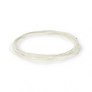 Cordón cuero DQ redondo 1mm Blanco
