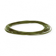 Cordón cuero DQ redondo 1mm Verde