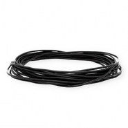 Cordón cuero DQ redondo 1,5mm Negro