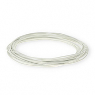 Cordón cuero DQ redondo 1,5mm Blanco