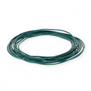 Cordón cuero DQ redondo 1,5mm Verde teal oscuro