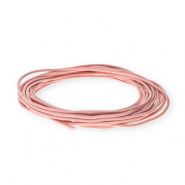 Cordón cuero DQ redondo 2mm Rosa claro