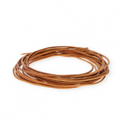 Cordón cuero DQ redondo 2mm Marrón claro