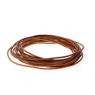 Cordón cuero DQ redondo 2mm Marrón