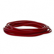 Cordón cuero DQ redondo 3mm Rojo