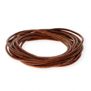 Cordón cuero DQ redondo 3mm Marrón