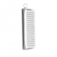 Colgantes Acero Inox peine Plateado