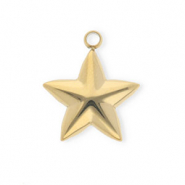 Colgantes Acero Inox estrella Dorado