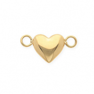 Fornituras acero Inox entrepieza corazón Dorado