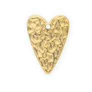 Colgantes Acero Inox corazón Dorado
