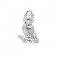 Colgantes Acero Inox zorro Plateado