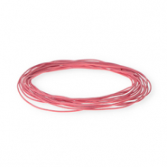 Cordón cuero DQ redondo 1mm_x000D_ Rosa
