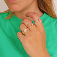 Set de inspiraciones Manos a la obra con abalorios de zirconia