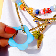 Nuevo  Nuevas y alegres conchas y abalorios de polímero