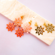 Set de inspiraciones Crea bellos pendientes florales de verano con colgantes de resina y acero inoxidable