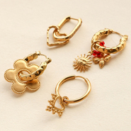 Set de inspiraciones Crea bonitos collares y pendientes con colgantes de acero inoxidable