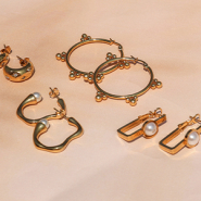 Nuevo Compra pendientes de acero inoxidable de moda