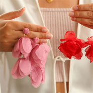 Nuevo ¡Compra ya! Pendientes trendy con flores y lazos