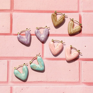 Nuevo Collar facetado y pendientes de corazón