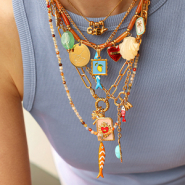 Nuevo Colgantes de acero inox con esmalte