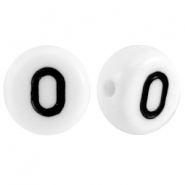 Abalorios alfabeto acr&iacute;lico letra O blanco