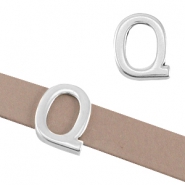 Corredera met&aacute;lica DQ letra "Q" &Oslash;10.3x2.3mm plata vieja (sin n&iacute;quel)