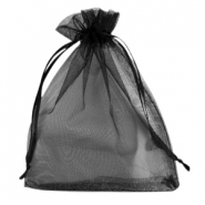 Bolso de organza 12x15 cm negro