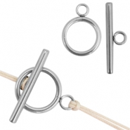 Cierre en T de acero inox plata (acero inox)