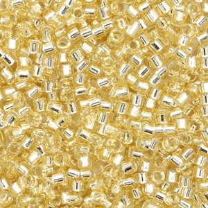 Abalorios Miyuki Delica's 11/0 Silverlined crystal ivory DB-1212