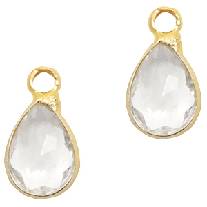 Colgantes de cristal gota Cristal-dorado