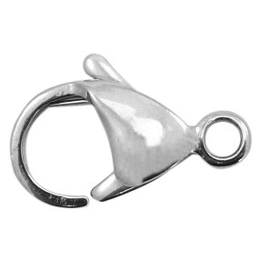 Fornituras Acero Inox mosquet&oacute;n 15mm plata vieja