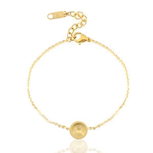 Pulseras Polaris acero para cabuch&oacute;n 7mm / Swarovski Elements 2088-SS34 Dorado