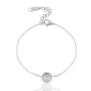 Pulseras Polaris acero para cabuch&oacute;n 7mm / Swarovski Elements 2088-SS34 Plateado