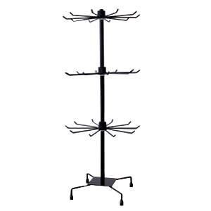 Expositor de Joyer&iacute;a met&aacute;lico 3 niveles negro