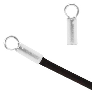 Plata 925 Fornituras terminales 1mm Plata