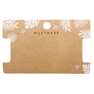 Tarjetas para joyer&iacute;a 'musthave' Hojas Marr&oacute;n claro