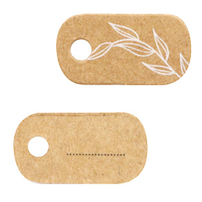 Tarjetas para joyer&iacute;a Floral Marr&oacute;n claro