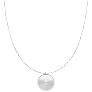 Cadena Polaris Acero Inox con engaste para cabuch&oacute;n 20mm Plateado