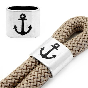 Correderas met&aacute;lica DQ "ANCHOR" Plata vieja (sin n&iacute;quel)