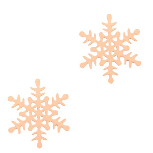 Colgantes bohemios copo de nieve Oro rosado