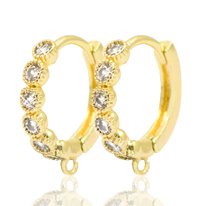 Metal TQ lat&oacute;n cierre pendiente ballestilla con anilla Dorado