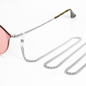 Cadena para gafas de acero inox Plateado