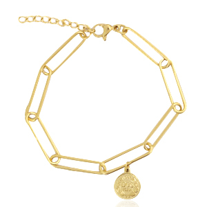 Pulseras Acero Inox moneda Dorado