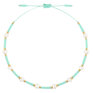 Pulseras Trendy Miyuki con perlas Verde turquesa
