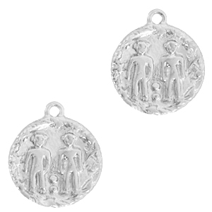 Metal TQ lat&oacute;n colgantes constelaci&oacute;n g&eacute;minis Plateado