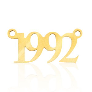 Colgantes/entrepieza de Acero Inox a&ntilde;o 1992 Dorado