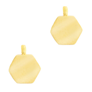 Colgantes Acero Inox hex&aacute;gon Dorado